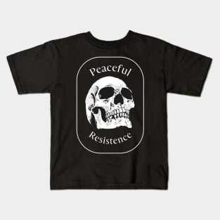 Peaceful Resistance Skull Kids T-Shirt